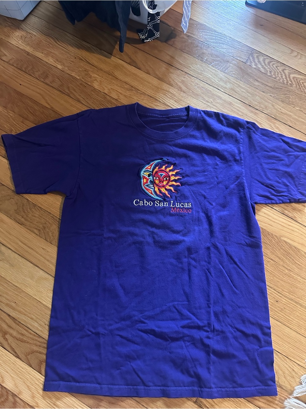 Cabo San Lucas Embroidered Purple T-Shirt